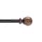 Kenney Mfg Kenney Jillian 1/2 Petite Cafe Decorative Window Curtain Rod, 48-86, Brown Marble KN55181 - alternate 1